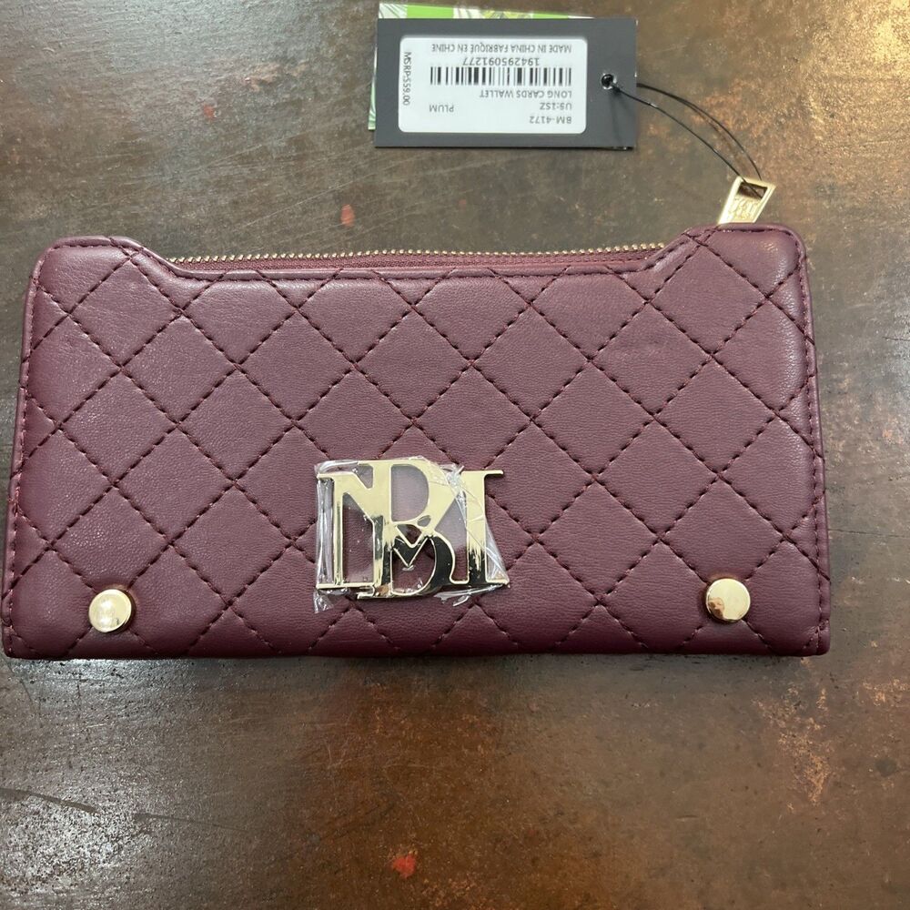 Badgley Mischka Quilted Long Wallet Card Holders & Two Pockets New Tags